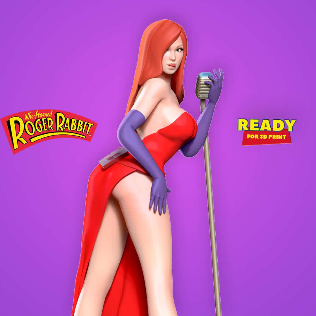 Jessica Rabbit 3D - I have divided 05 parts to make it easy for 3D printing:

- OBJ, STL files are ready for 3D printing.

- Zbrush original files (ZTL) for you to customize as you like.

8th August, 2020: This is version 1.0 of this model.

30th August, 2021: version 1.1 - Fix the errors and merge the parts to be neater.

Thanks so much for viewing my model! Hope you guys like her :)

We hope to receive the support of our dear customers. - The best files for 3D printing in the world. Stl models divided into parts to facilitate 3D printing. All kinds of characters, decoration, cosplay, prosthetics, pieces. Quality in 3D printing. Affordable 3D models. Low cost. Collective purchases of 3D files.