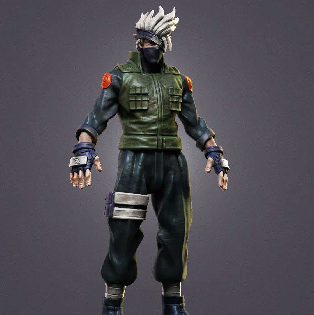 Kakashi hatake - Static pose of Kakashi Hatake. One of the iconic characters from the Naruto series. split models with low print difficulty. suitable for those of you who are trying in the world of 3d print - The best files for 3D printing in the world. Stl models divided into parts to facilitate 3D printing. All kinds of characters, decoration, cosplay, prosthetics, pieces. Quality in 3D printing. Affordable 3D models. Low cost. Collective purchases of 3D files.