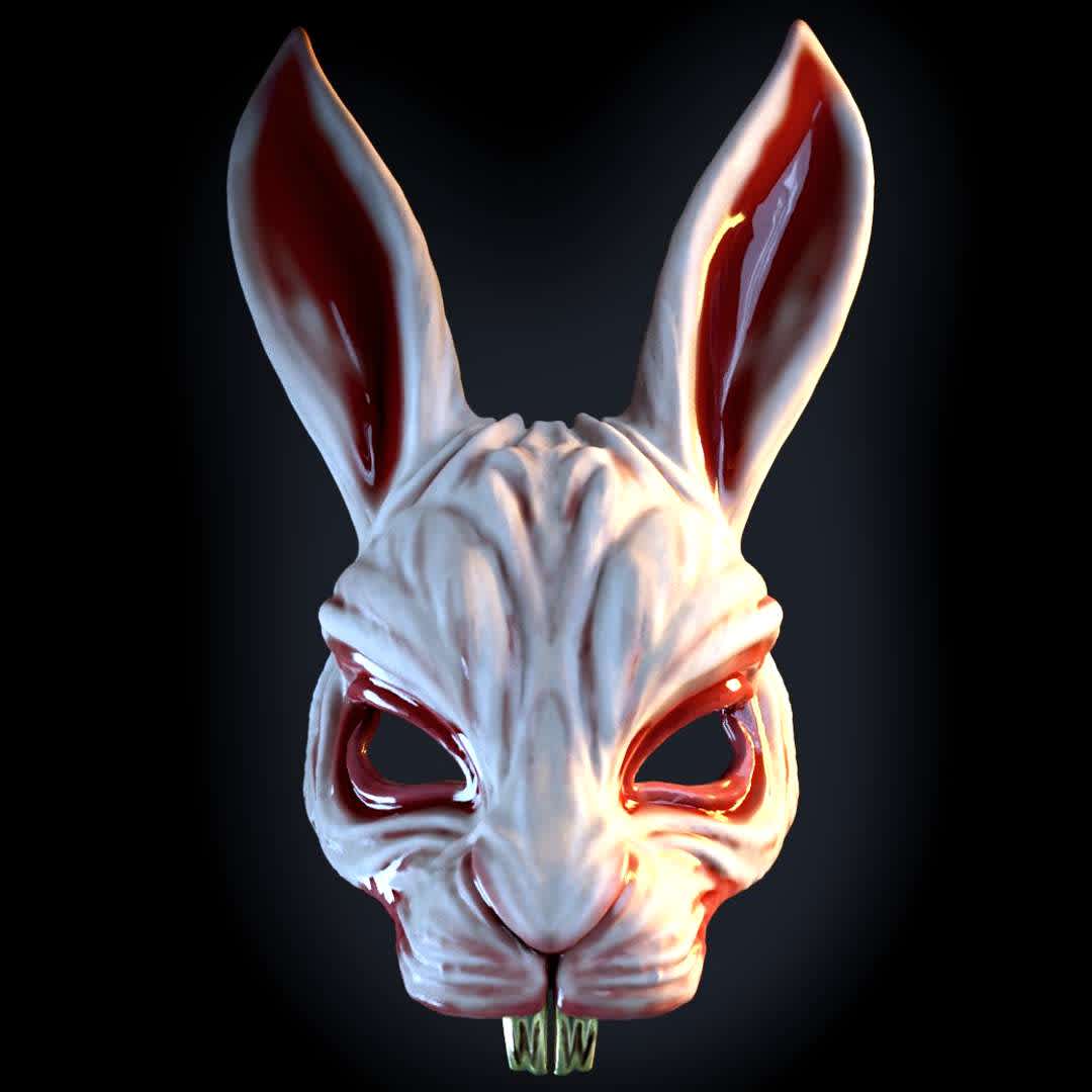 killer rabbit mask - crazy rabbit killer mask - Los mejores archivos para impresión 3D del mundo. Modelos Stl divididos en partes para facilitar la impresión 3D. Todo tipo de personajes, decoración, cosplay, prótesis, piezas. Calidad en impresión 3D. Modelos 3D asequibles. Bajo costo. Compras colectivas de archivos 3D.