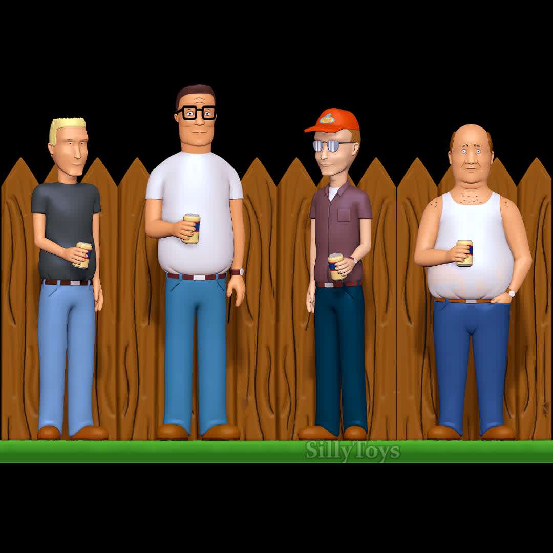 King of the Hill Diorama - Good old friends - The best files for 3D printing in the world. Stl models divided into parts to facilitate 3D printing. All kinds of characters, decoration, cosplay, prosthetics, pieces. Quality in 3D printing. Affordable 3D models. Low cost. Collective purchases of 3D files.