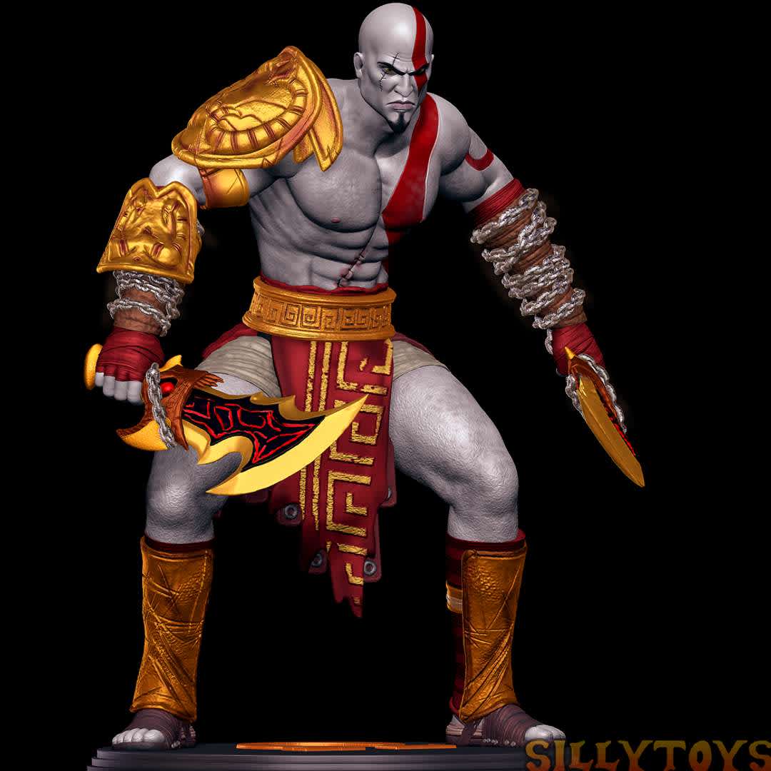 Kratos - God of War 3 - Statue of Kratos from God of War 3 - The best files for 3D printing in the world. Stl models divided into parts to facilitate 3D printing. All kinds of characters, decoration, cosplay, prosthetics, pieces. Quality in 3D printing. Affordable 3D models. Low cost. Collective purchases of 3D files.