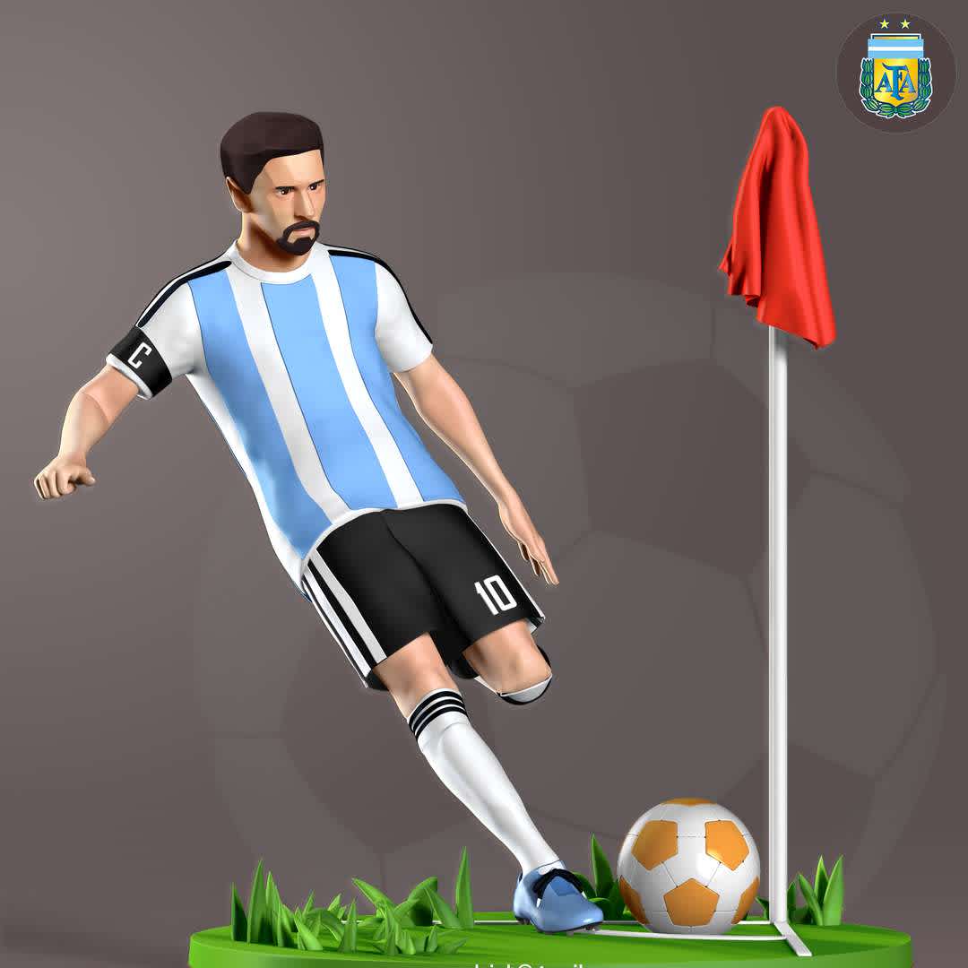 Lionel Messi - Lionel Messi is a football genius, but I think he needs to have the World Cup to be the greatest in the history of football.

When purchasing this model, you will own:

- STL, OBJ file with 06 separated files (with key to connect together) is ready for 3D printing.

- Original files of Zbrush ZTL for easy editing to suit your requirements

Don't be shy, ask me questions if you have any questions.

Hope you like him. Thanks for viewing! - The best files for 3D printing in the world. Stl models divided into parts to facilitate 3D printing. All kinds of characters, decoration, cosplay, prosthetics, pieces. Quality in 3D printing. Affordable 3D models. Low cost. Collective purchases of 3D files.