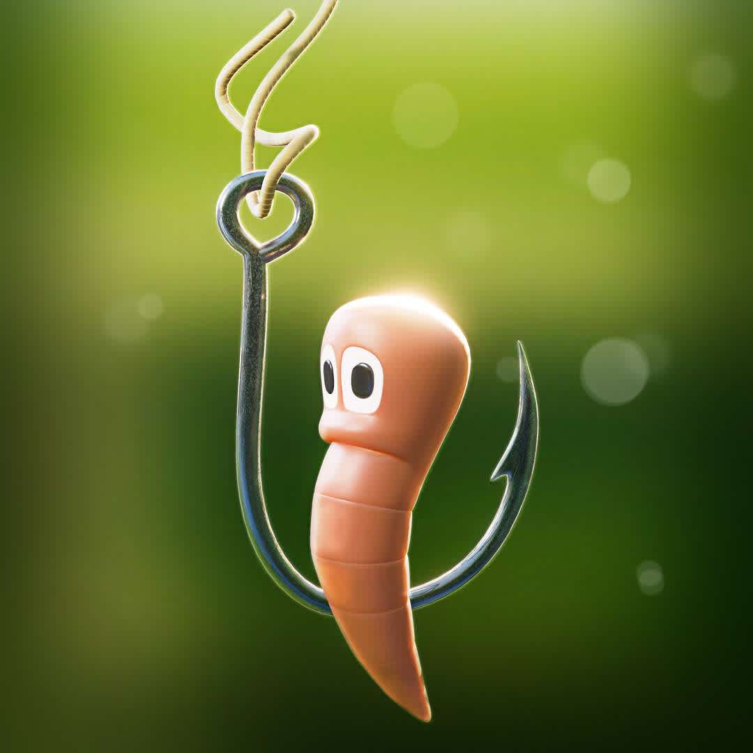 LITTLE WORM - This is a very cute earthworm concerned with fishing. You can use this template for 3D printing or any other 3D utility. - The best files for 3D printing in the world. Stl models divided into parts to facilitate 3D printing. All kinds of characters, decoration, cosplay, prosthetics, pieces. Quality in 3D printing. Affordable 3D models. Low cost. Collective purchases of 3D files.