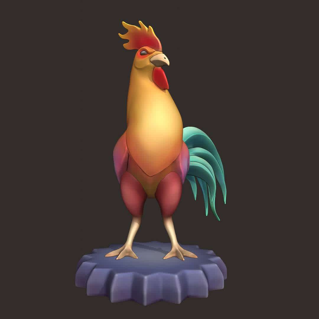 Lowpoly rooster - Simplified rooster model for decoration. - The best files for 3D printing in the world. Stl models divided into parts to facilitate 3D printing. All kinds of characters, decoration, cosplay, prosthetics, pieces. Quality in 3D printing. Affordable 3D models. Low cost. Collective purchases of 3D files.