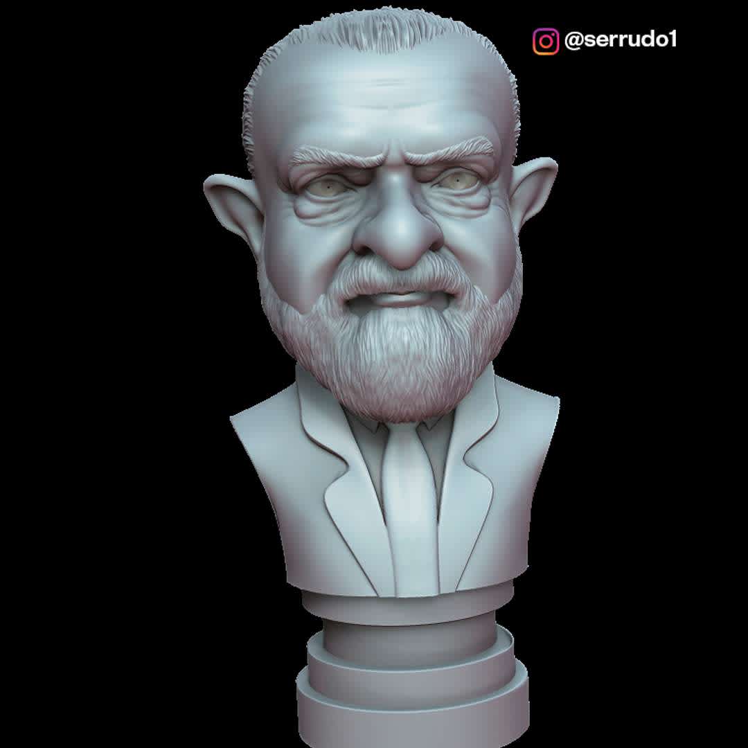 Lula Da Silva - Craicature Lula Da Silva - Os melhores arquivos para impressão 3D do mundo. Modelos stl divididos em partes para facilitar a impressão 3D. Todos os tipos de personagens, decoração, cosplay, próteses, peças. Qualidade na impressão 3D. Modelos 3D com preço acessível. Baixo custo. Compras coletivas de arquivos 3D.