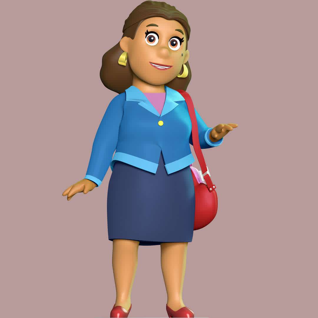 Mayor Goodway - PAW Patrol  - **Mayor Goodway is the mayor of Adventure Bay, who is a recurring character. She lives at the City Hall.**

**The model ready for 3D printing.**

These information of model:

**- The height of current model is 20 cm and you can free to scale it.**

**- Format files: STL, OBJ to supporting 3D printing.**

**- Can be assembled without glue (glue is optional)**

**- Split down to 4 parts**

Please don't hesitate to contact me if you have any issues question. - Los mejores archivos para impresión 3D del mundo. Modelos Stl divididos en partes para facilitar la impresión 3D. Todo tipo de personajes, decoración, cosplay, prótesis, piezas. Calidad en impresión 3D. Modelos 3D asequibles. Bajo costo. Compras colectivas de archivos 3D.