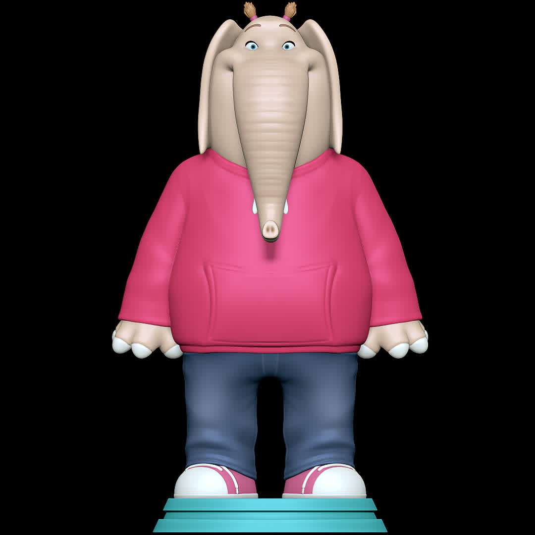Meena - Sing - Character from the movie Sing - Los mejores archivos para impresión 3D del mundo. Modelos Stl divididos en partes para facilitar la impresión 3D. Todo tipo de personajes, decoración, cosplay, prótesis, piezas. Calidad en impresión 3D. Modelos 3D asequibles. Bajo costo. Compras colectivas de archivos 3D.