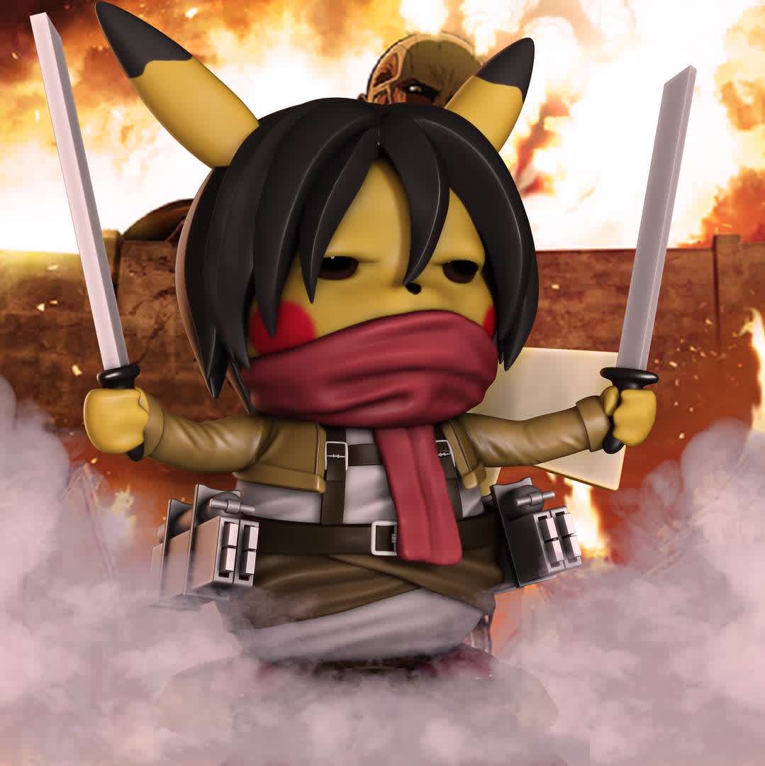 Mikachu Pikachu Mikasa Cosplay - Pikachu Mikasa Cosplay File ready for printing 08 STL files ready for printing Model cut and prepared with plug-in pins for printing

I'm a 3D artist for a few years, graduated in game designer, venturing into this area of ​​collectibles that became my passion, I hope you like the models, and if you have any questions or suggestions, just get in touch with me. - Os melhores arquivos para impressão 3D do mundo. Modelos stl divididos em partes para facilitar a impressão 3D. Todos os tipos de personagens, decoração, cosplay, próteses, peças. Qualidade na impressão 3D. Modelos 3D com preço acessível. Baixo custo. Compras coletivas de arquivos 3D.