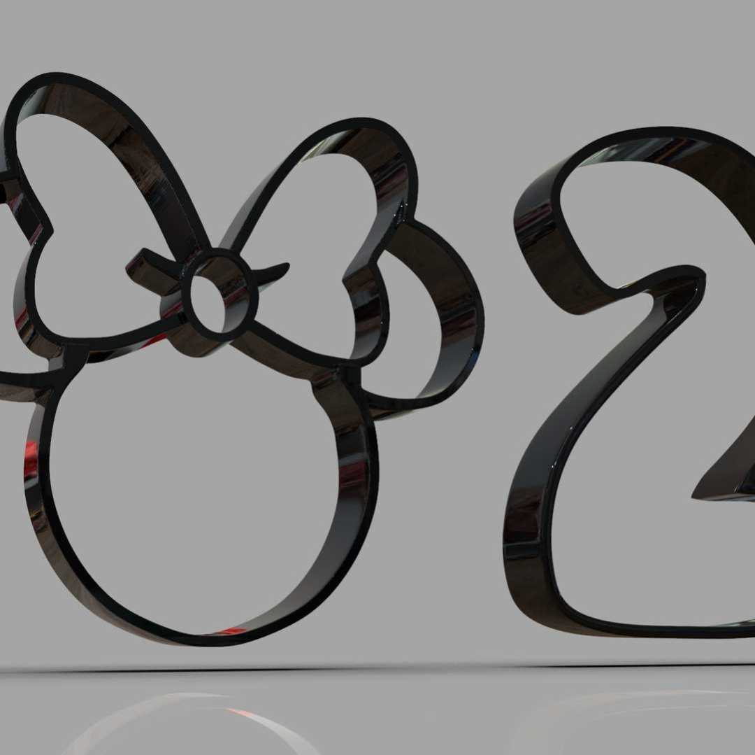 Minnie and Number 2 Cookie Cutter - Minnie Mouse and a number 2 Cookie cutter ready for 3D Print I included the OBJ and STL files if you need 3D Game Assets or STL Files I can do commission works.

 - Los mejores archivos para impresión 3D del mundo. Modelos Stl divididos en partes para facilitar la impresión 3D. Todo tipo de personajes, decoración, cosplay, prótesis, piezas. Calidad en impresión 3D. Modelos 3D asequibles. Bajo costo. Compras colectivas de archivos 3D.