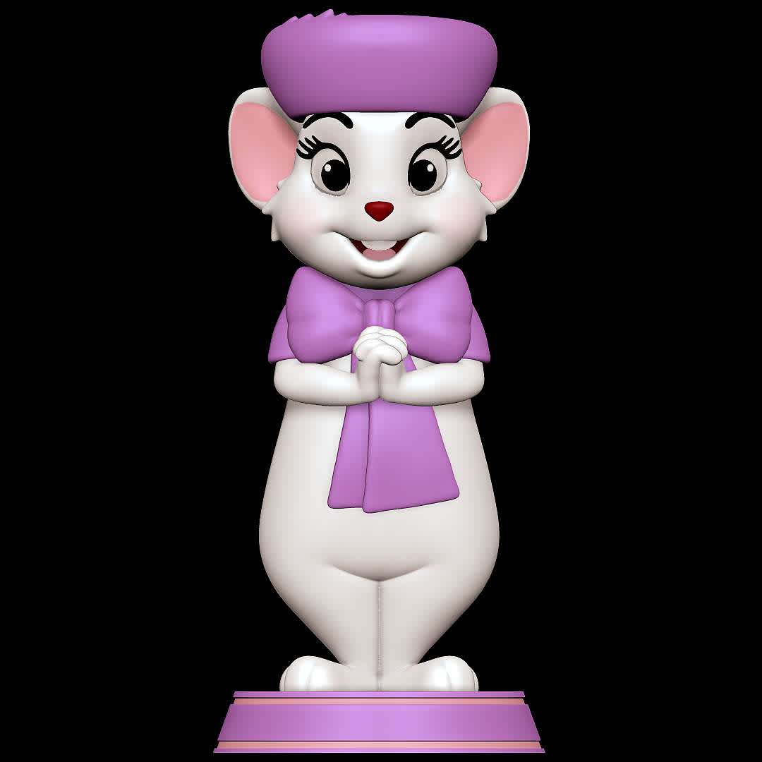 Miss Bianca - The Rescuers - Character from the movie The Rescuers
 - The best files for 3D printing in the world. Stl models divided into parts to facilitate 3D printing. All kinds of characters, decoration, cosplay, prosthetics, pieces. Quality in 3D printing. Affordable 3D models. Low cost. Collective purchases of 3D files.