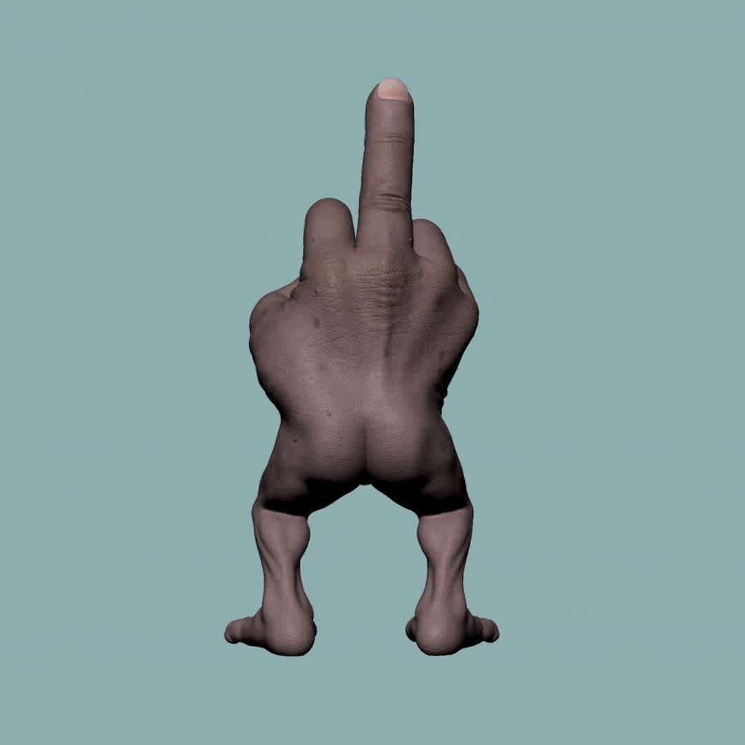 MR FINGER (MIDDLE FINGER) - Version 2 of this bizarre model I modeled inspired by artist Mike Regan's art
160mm
Full version download file only, uncut for printing - The best files for 3D printing in the world. Stl models divided into parts to facilitate 3D printing. All kinds of characters, decoration, cosplay, prosthetics, pieces. Quality in 3D printing. Affordable 3D models. Low cost. Collective purchases of 3D files.