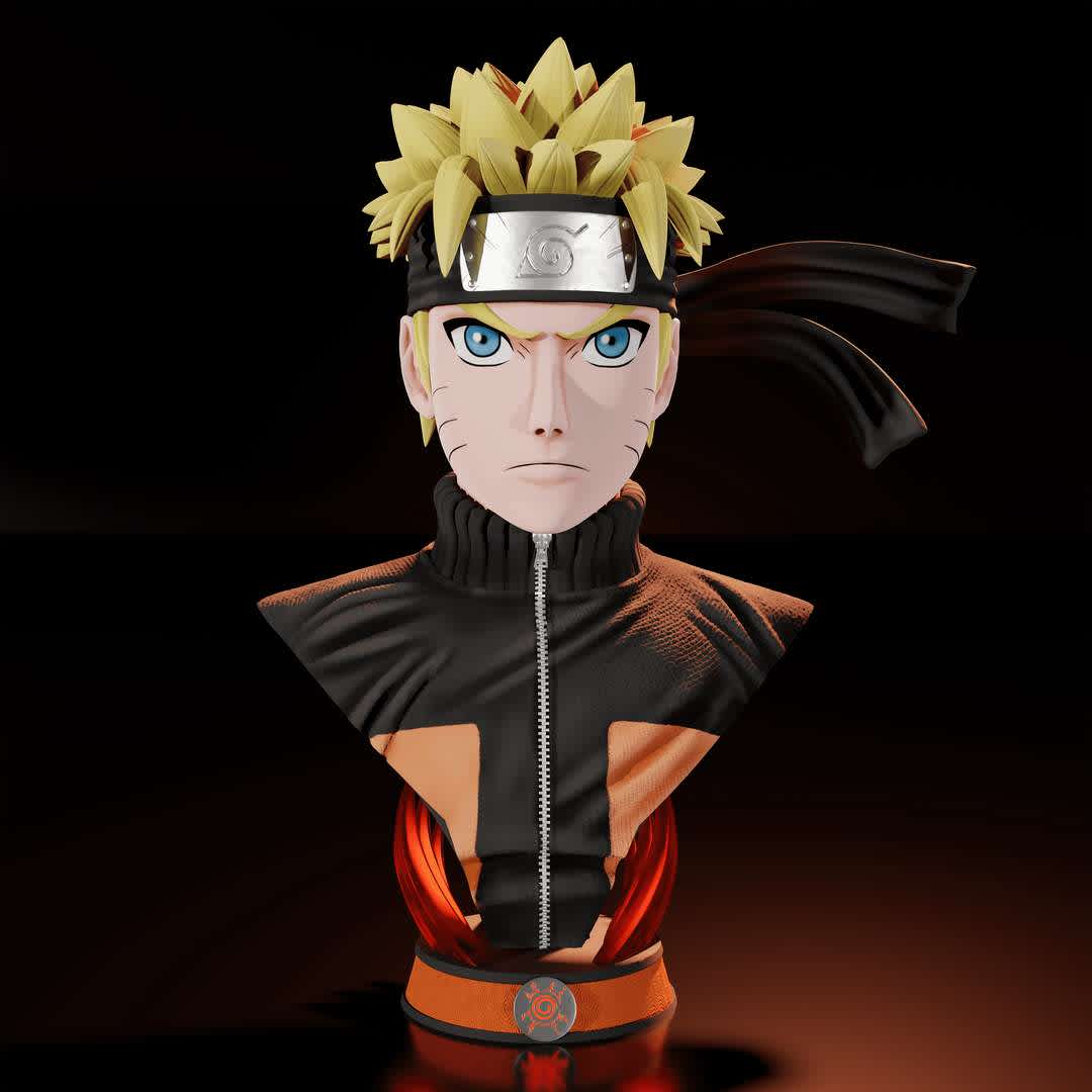 Naruto Kyuubi Vermilion Chakra - Bust of Naruto with Kyuubi chakra. The model has 2 bases and every piece has keys ready to print. - The best files for 3D printing in the world. Stl models divided into parts to facilitate 3D printing. All kinds of characters, decoration, cosplay, prosthetics, pieces. Quality in 3D printing. Affordable 3D models. Low cost. Collective purchases of 3D files.