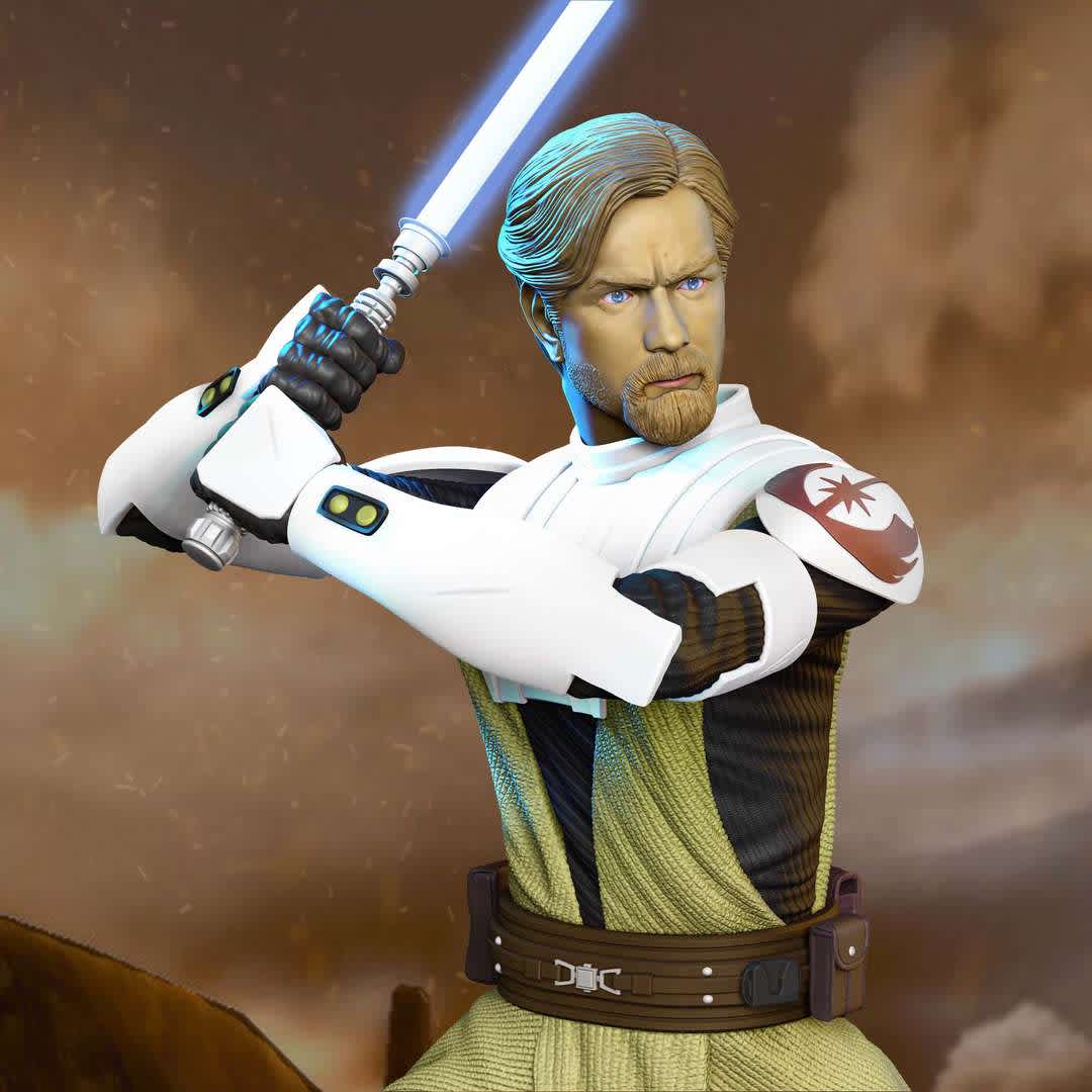 Obi wan kenobi clone wars - Obi wan kenobi clone wars - Los mejores archivos para impresión 3D del mundo. Modelos Stl divididos en partes para facilitar la impresión 3D. Todo tipo de personajes, decoración, cosplay, prótesis, piezas. Calidad en impresión 3D. Modelos 3D asequibles. Bajo costo. Compras colectivas de archivos 3D.