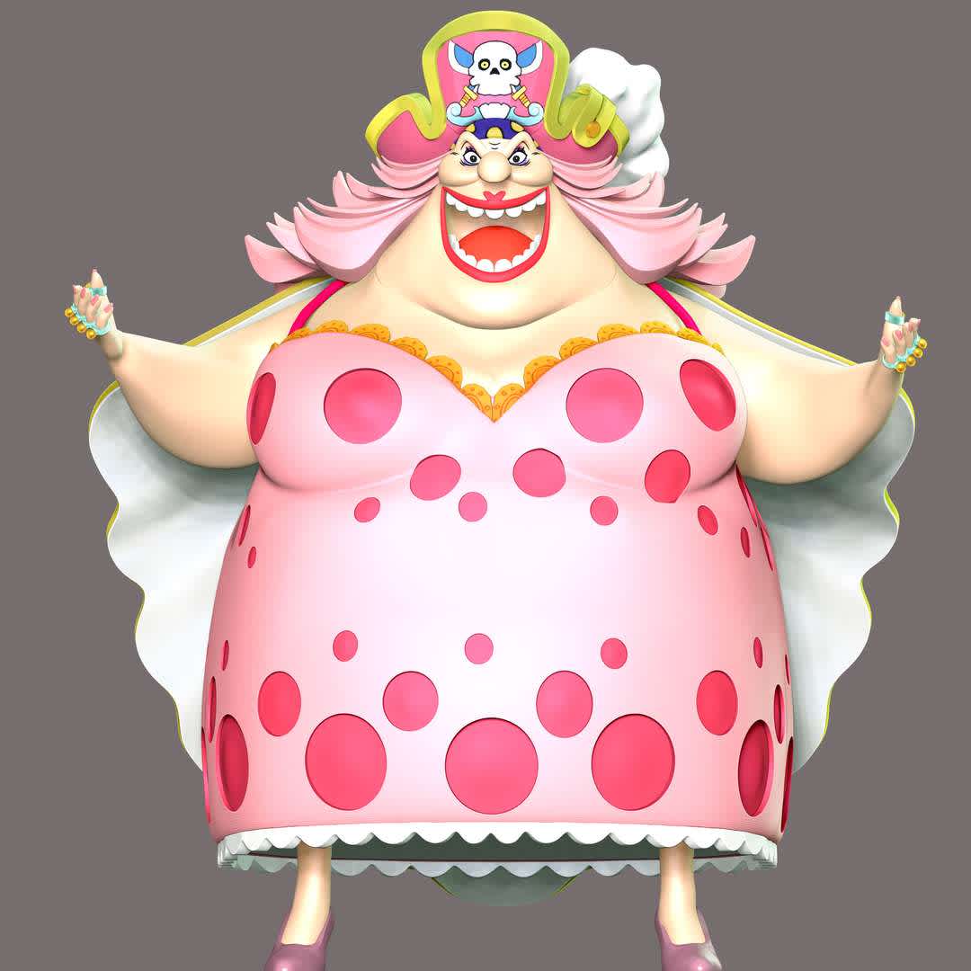 One Piece - Big Mom - **The model ready for 3D printing.**

These informations of model:

**- The height of current model is 20 cm and you can free to scale it.**

**- Format files: STL, OBJ to supporting 3D printing.**
 - The best files for 3D printing in the world. Stl models divided into parts to facilitate 3D printing. All kinds of characters, decoration, cosplay, prosthetics, pieces. Quality in 3D printing. Affordable 3D models. Low cost. Collective purchases of 3D files.