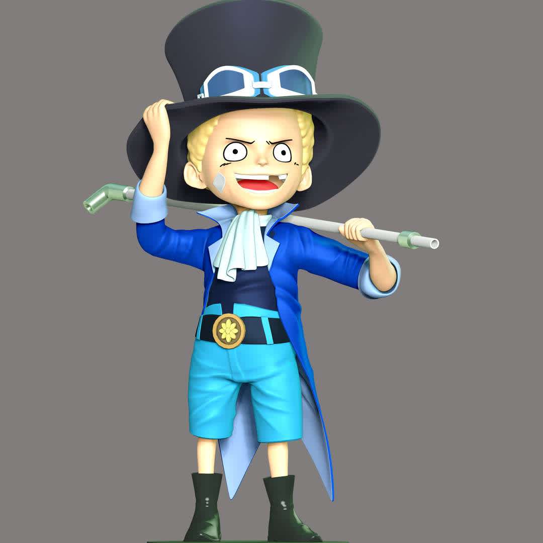 One Piece - Kid Sabo - These information of model:

**- The height of current model is 20 cm and you can free to scale it.**

**- Format files: STL, OBJ to supporting 3D printing.**

Please don't hesitate to contact me if you have any issues question. - Os melhores arquivos para impressão 3D do mundo. Modelos stl divididos em partes para facilitar a impressão 3D. Todos os tipos de personagens, decoração, cosplay, próteses, peças. Qualidade na impressão 3D. Modelos 3D com preço acessível. Baixo custo. Compras coletivas de arquivos 3D.