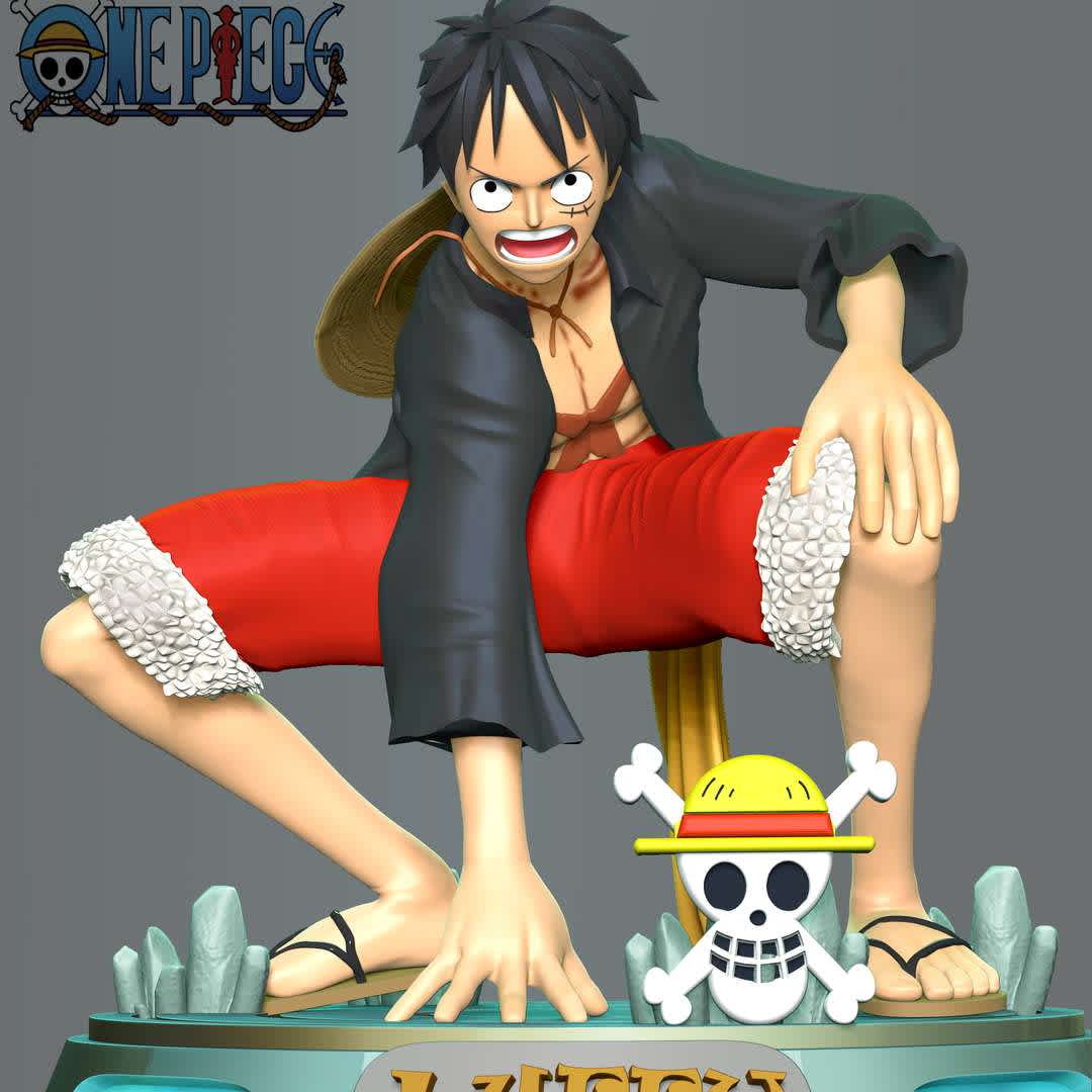 One Piece - Monkey D. Luffy - Luffy is the captain of the Straw Hat Pirates, and dreamt of being a pirate since childhood from the influence of his idol Red-Haired Shanks. At the age of 17, Luffy sets sail from the East Blue Sea to the Grand Line in search of the legendary treasure, One Piece, to succeed Gol D. Roger as "King of the Pirates".

Information: This model has a height of 20 cm.

When you purchase this model, you will own:
 
- STL, OBJ file with 06 separated files (included key to connect parts) is ready for 3D printing.
- Zbrush original files (ZTL) for you to customize as you like.

This is version 1.0 of this model.
Thanks for viewing! Hope you like him. - Os melhores arquivos para impressão 3D do mundo. Modelos stl divididos em partes para facilitar a impressão 3D. Todos os tipos de personagens, decoração, cosplay, próteses, peças. Qualidade na impressão 3D. Modelos 3D com preço acessível. Baixo custo. Compras coletivas de arquivos 3D.