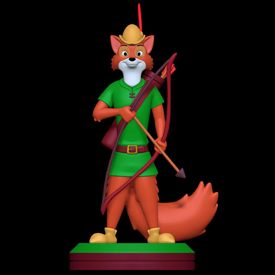 Robin Hood - Robin Hood 1973 - Character from disney movie Robin Hood
 - The best files for 3D printing in the world. Stl models divided into parts to facilitate 3D printing. All kinds of characters, decoration, cosplay, prosthetics, pieces. Quality in 3D printing. Affordable 3D models. Low cost. Collective purchases of 3D files.