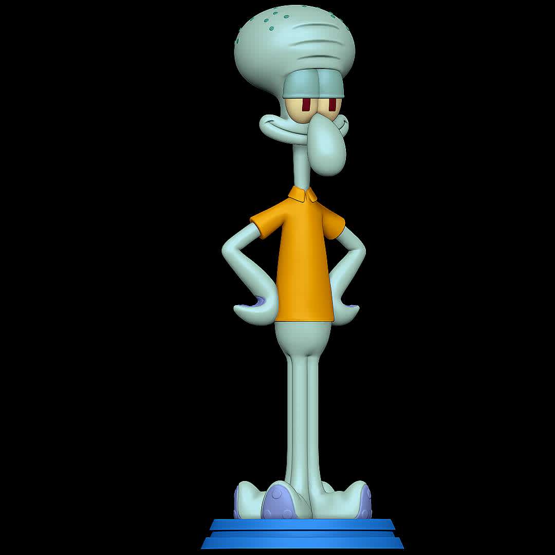 Squidward - SpongeBob SquarePants - Classic - The best files for 3D printing in the world. Stl models divided into parts to facilitate 3D printing. All kinds of characters, decoration, cosplay, prosthetics, pieces. Quality in 3D printing. Affordable 3D models. Low cost. Collective purchases of 3D files.