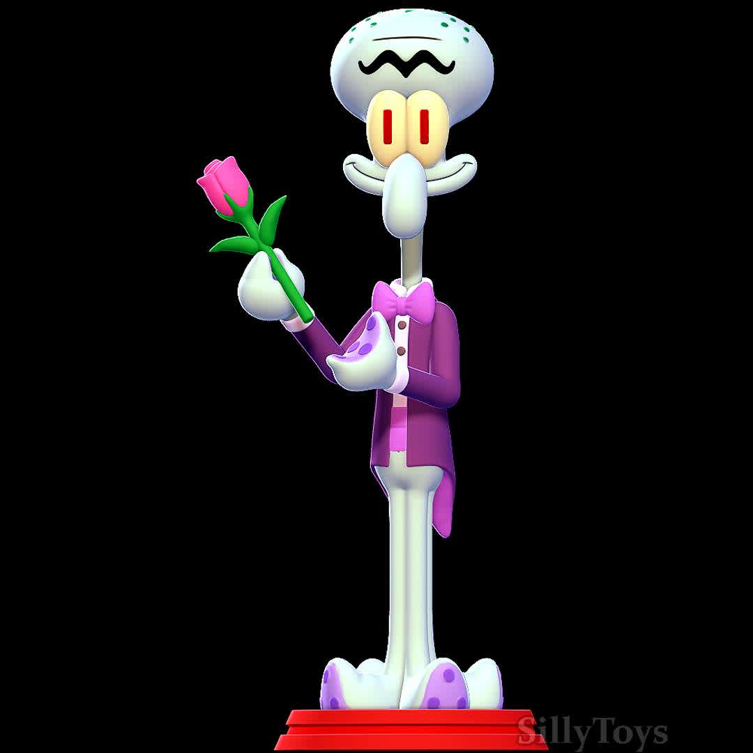 Squilliam Fancyson - Spongebob Squarepants - He fancy - The best files for 3D printing in the world. Stl models divided into parts to facilitate 3D printing. All kinds of characters, decoration, cosplay, prosthetics, pieces. Quality in 3D printing. Affordable 3D models. Low cost. Collective purchases of 3D files.