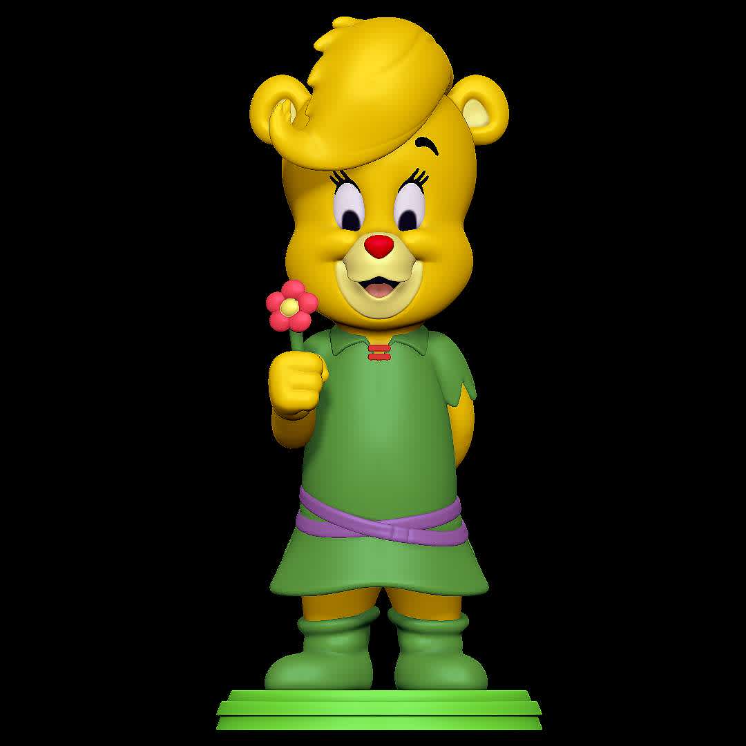 Sunni Gummi - Adventures of the Gummi Bears - Character from Adventures of the Gummi Bears
 - The best files for 3D printing in the world. Stl models divided into parts to facilitate 3D printing. All kinds of characters, decoration, cosplay, prosthetics, pieces. Quality in 3D printing. Affordable 3D models. Low cost. Collective purchases of 3D files.