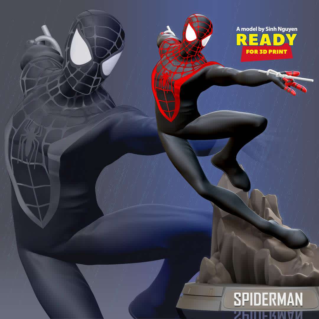 Ultimate Spider-Man - Ultimate Spider-Man is a superhero comic book series that was published by Marvel Comics from 2000 to 2011.

-- Information: this model has a height of 30cm.

When you purchase this model, you will own:

01. STL, OBJ file with 03 separated files (with key to connect together) is ready for 3D printing.

02. Zbrush original files (ZTL) for you to customize as you like.

This is version 1.0 of this model.

Hope you like him. Please vote positively for me if it is useful to you. Thanks so much!!!! - The best files for 3D printing in the world. Stl models divided into parts to facilitate 3D printing. All kinds of characters, decoration, cosplay, prosthetics, pieces. Quality in 3D printing. Affordable 3D models. Low cost. Collective purchases of 3D files.