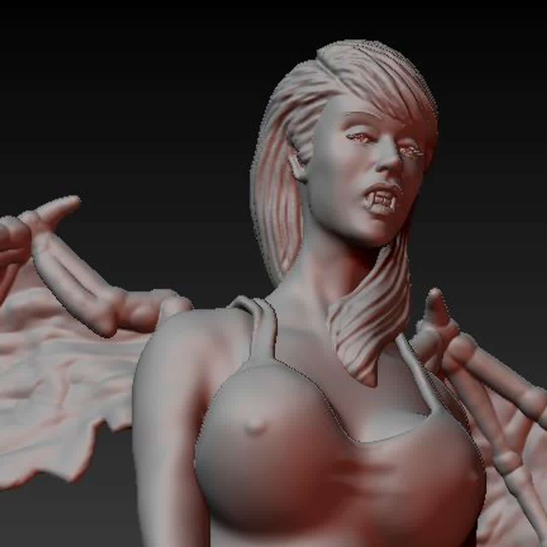 Vampire girl Aisa - All models were tested by meshmixer - The best files for 3D printing in the world. Stl models divided into parts to facilitate 3D printing. All kinds of characters, decoration, cosplay, prosthetics, pieces. Quality in 3D printing. Affordable 3D models. Low cost. Collective purchases of 3D files.