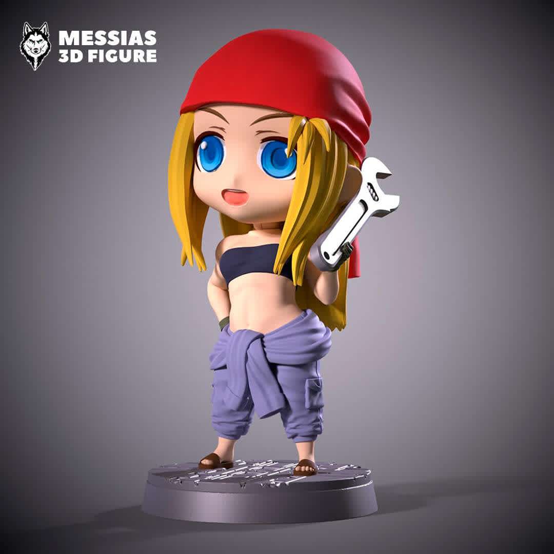 Winry Rockbell Chibi  3D Print Model - Craft Your Collection: 3D-Printed Chibi Winry Rockbell! Immerse yourself in the world of Fullmetal Alchemist with our digital 3D print files featuring the lovable Winry Rockbell in Chibi form. Meticulously designed, these files allow you to bring this iconic character to life through the magic of 3D printing.

Embark on a creative journey as you customize size, color, and materials to match your unique style. Whether you're a fan of Fullmetal Alchemist, a collector, or just adore cute characters, this digital creation captures the essence of charm and craftsmanship.

Be among the exclusive few to own this extraordinary 3D-printed masterpiece, seamlessly blending technology with the delightful esthetics of Chibi Winry Rockbell. Order now and add this endearing character to your collection, bringing a touch of anime magic and craftsmanship into your space. - Los mejores archivos para impresión 3D del mundo. Modelos Stl divididos en partes para facilitar la impresión 3D. Todo tipo de personajes, decoración, cosplay, prótesis, piezas. Calidad en impresión 3D. Modelos 3D asequibles. Bajo costo. Compras colectivas de archivos 3D.