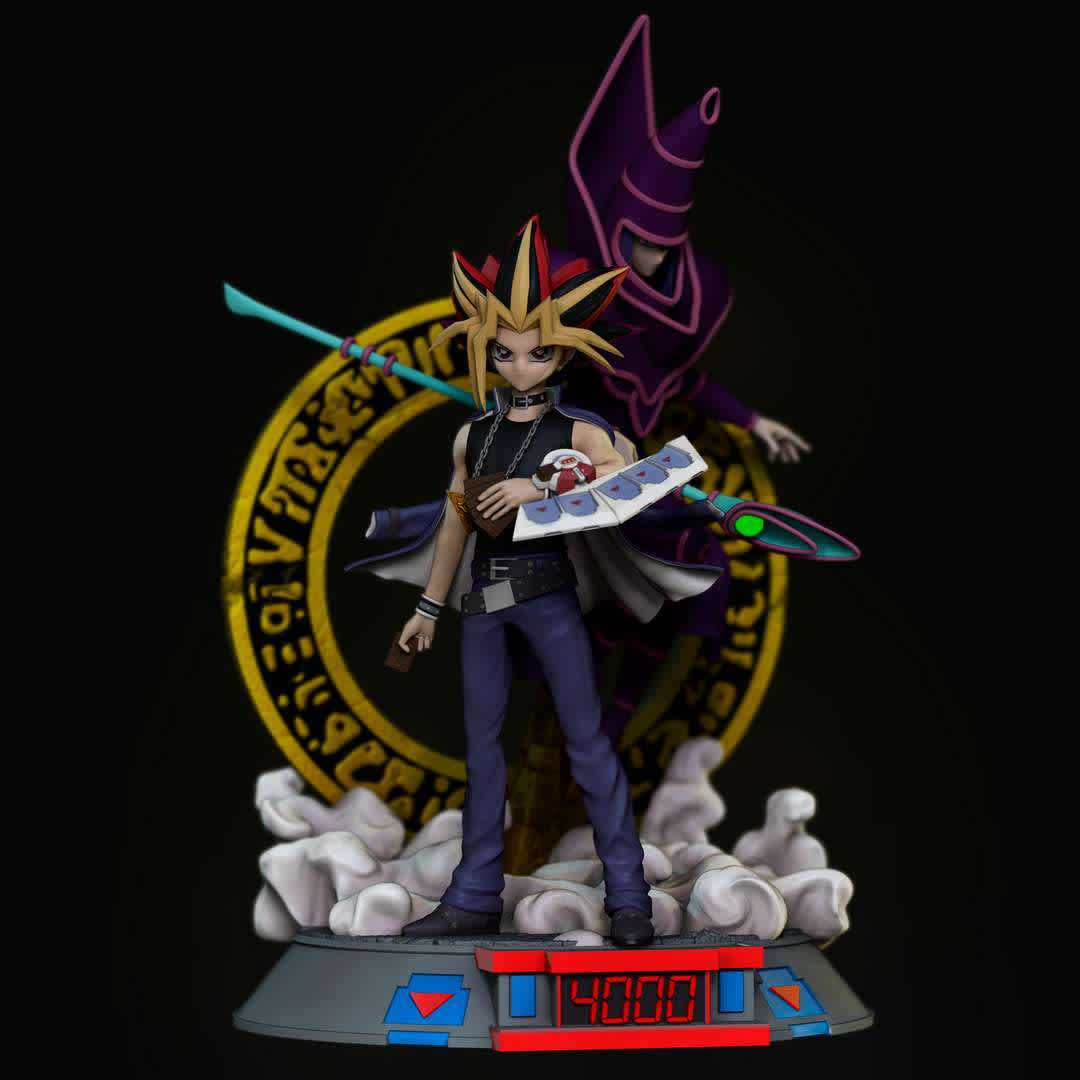 yugioh diorama  - diorama yugioh, yugi and black magician, printed and tested model, all perfect fits, high quality modeling - The best files for 3D printing in the world. Stl models divided into parts to facilitate 3D printing. All kinds of characters, decoration, cosplay, prosthetics, pieces. Quality in 3D printing. Affordable 3D models. Low cost. Collective purchases of 3D files.