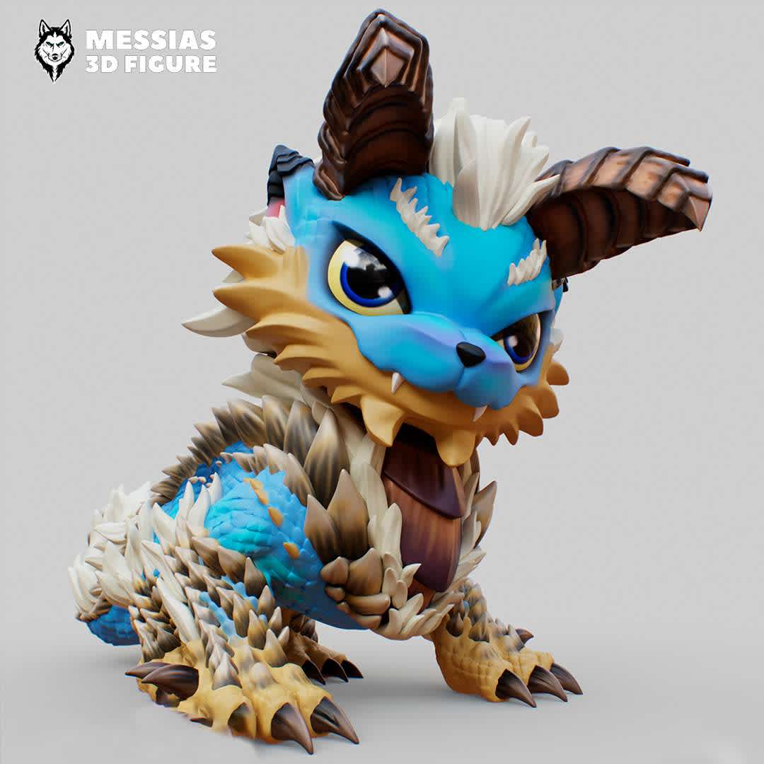 Zinogre Chibi 3d Print Model - Roar to Life: 3D-Printed Chibi Zinogre Collectible Now Available! Dive into the fantastical realm of Monster Hunter with our digital 3D print files featuring the adorable Chibi version of Zinogre. Meticulously designed, these files allow you to bring the fierce and charming essence of Chibi Zinogre to life through the marvel of 3D printing.

Embark on a creative journey as you customize size, color, and materials to match your unique style. Whether you're a Monster Hunter enthusiast, a collector, or simply appreciate cute characters, this digital creation captures the essence of both ferocity and charm.

Be among the exclusive few to own this extraordinary 3D-printed masterpiece, seamlessly blending technology with the captivating esthetics of Chibi Zinogre. Order now and add this dynamic character to your collection, creating a powerful and adorable focal point that resonates with Monster Hunter fans. - The best files for 3D printing in the world. Stl models divided into parts to facilitate 3D printing. All kinds of characters, decoration, cosplay, prosthetics, pieces. Quality in 3D printing. Affordable 3D models. Low cost. Collective purchases of 3D files.