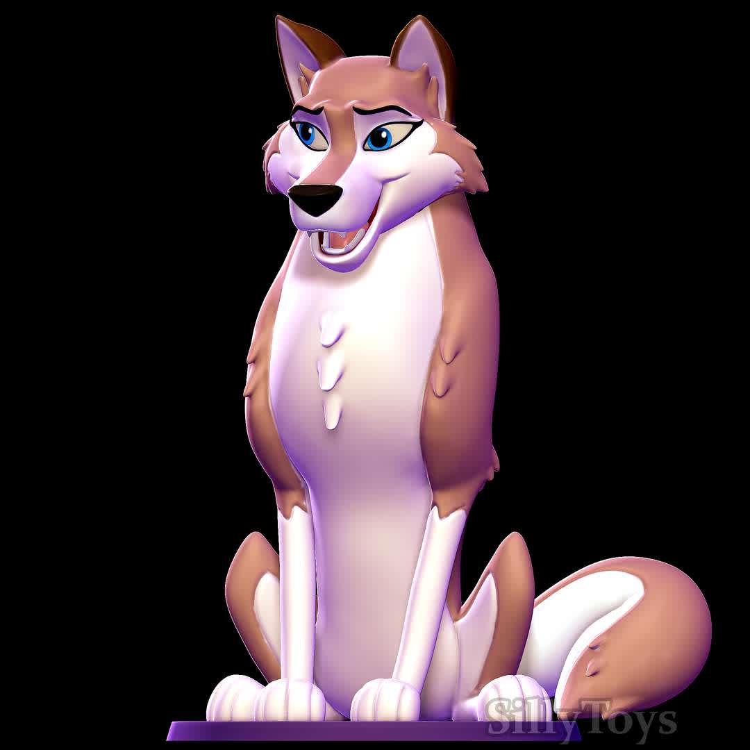 Aleu - Balto 3D print model, Aleu is the spirited and independent daughter of Balto, with a strong-willed personality and a deep desire for freedom and adventure