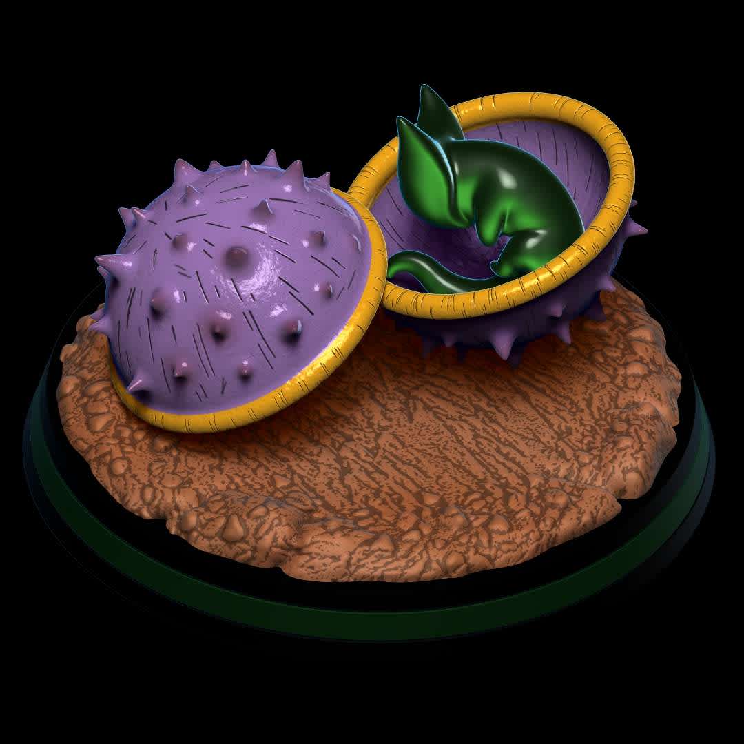 DRAGONBALL Z LARVA CELL , COCOON AND BASE, undefined