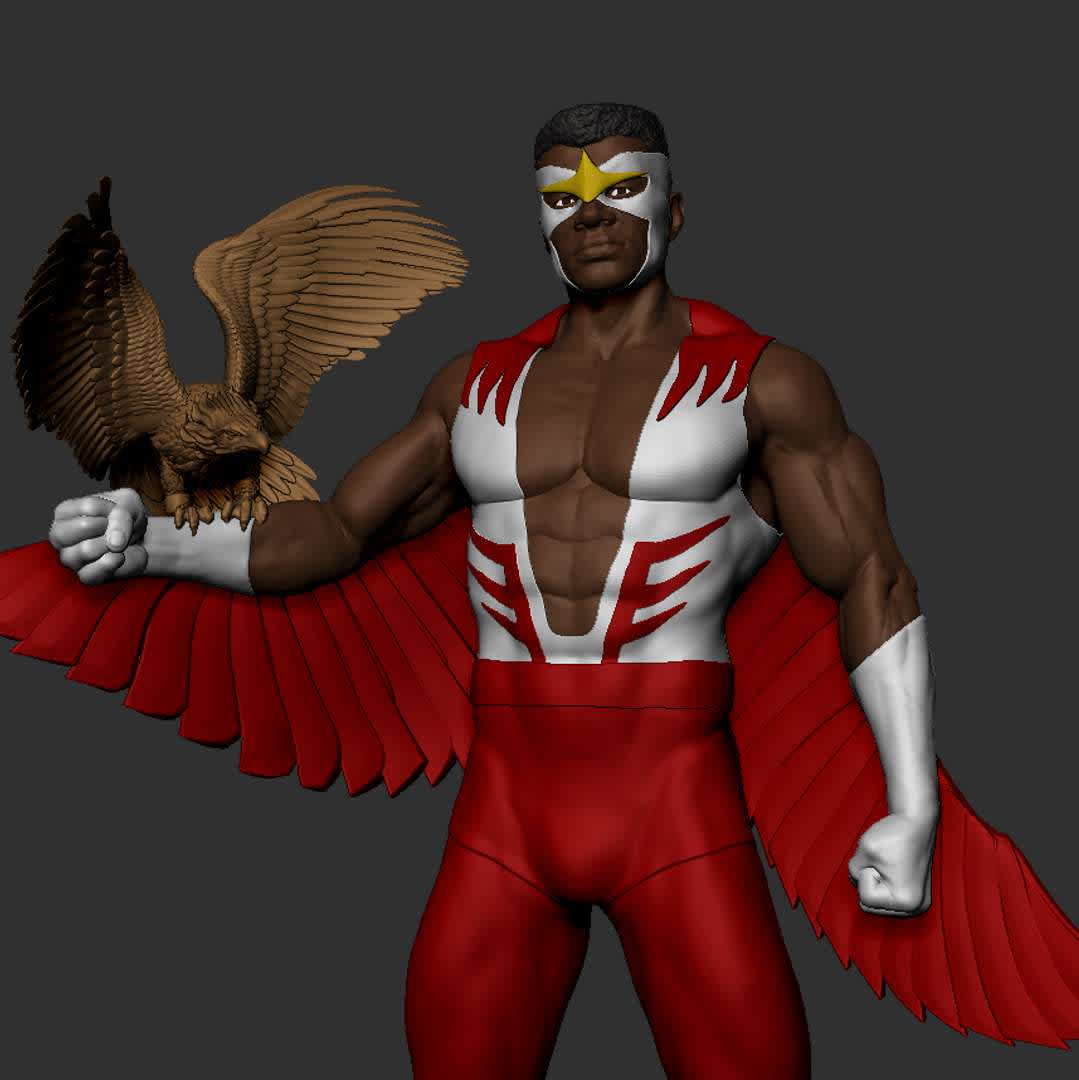 Marvel's Falcon 1970s comic costume, Marvel's Falcon 1970s stl splited for 3d printing