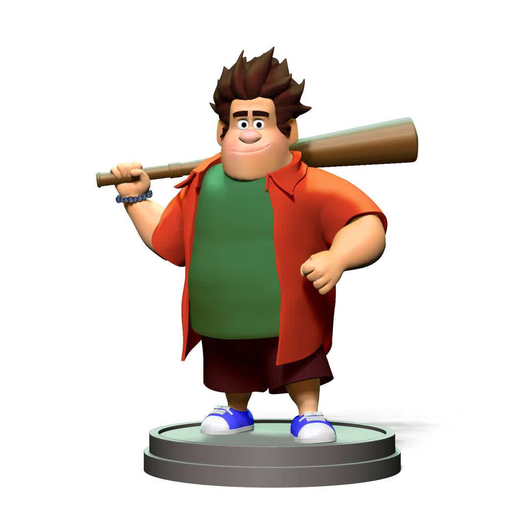 Wreck-It Ralph, When you download the model then you will own: STL, OBJ format files are ready for 3D printing & Zbrush original files (ZTL) for you to customize as you like. This is version 1.0 of this model Hope you like him. Thanks for viewing!