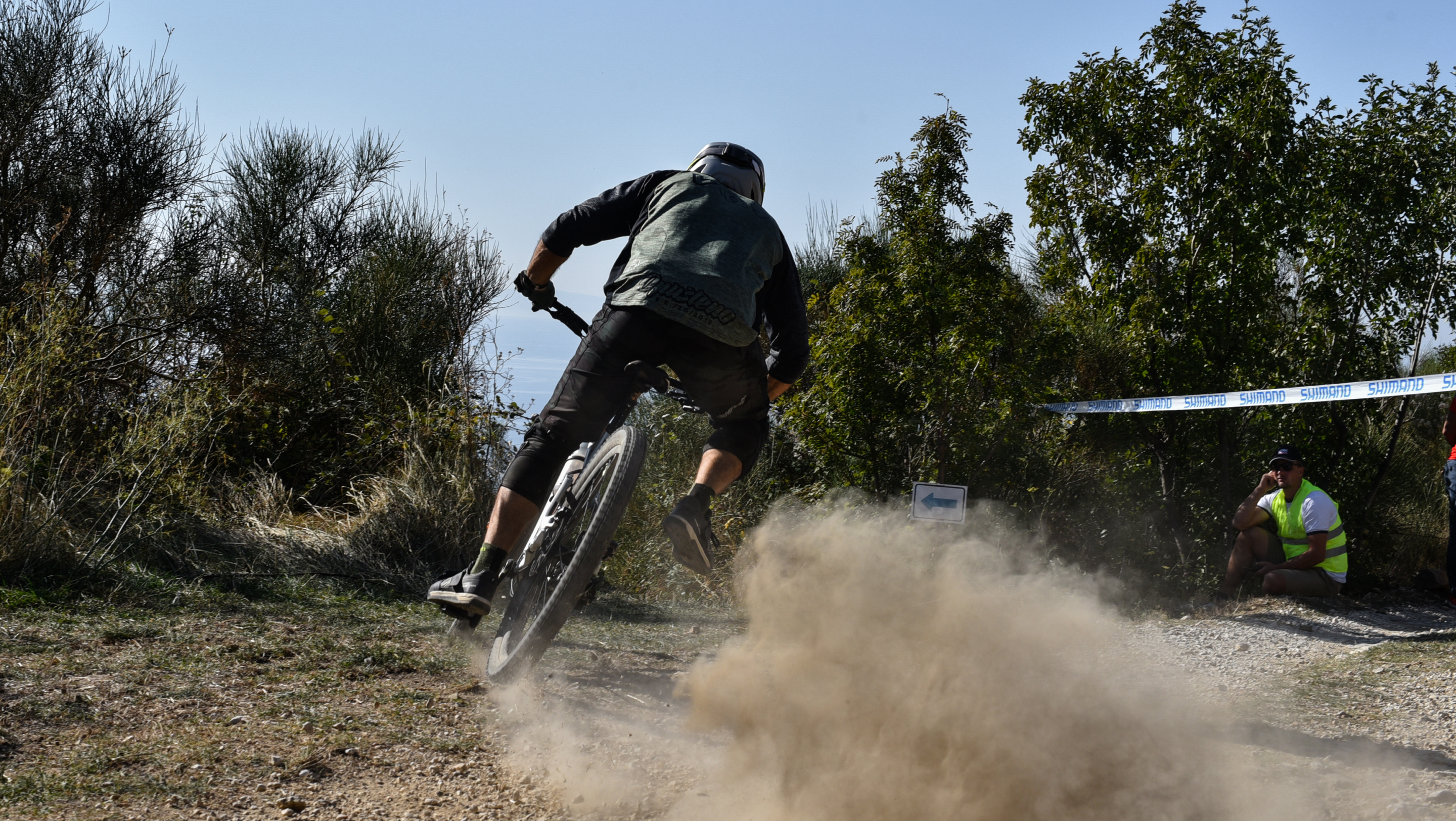 Coast Riders rider riding the trail above Omiš, Croatia.