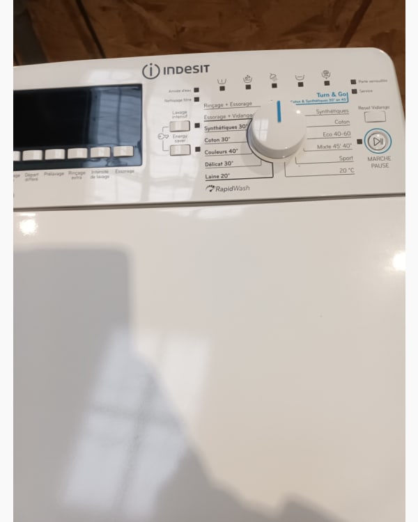 Lave-linge Ouverture par le haut Indesit btwhs6261fr 3