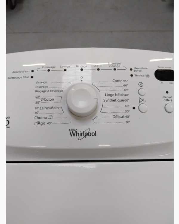 Lave-linge Ouverture par le haut Whirlpool AWE6235 10