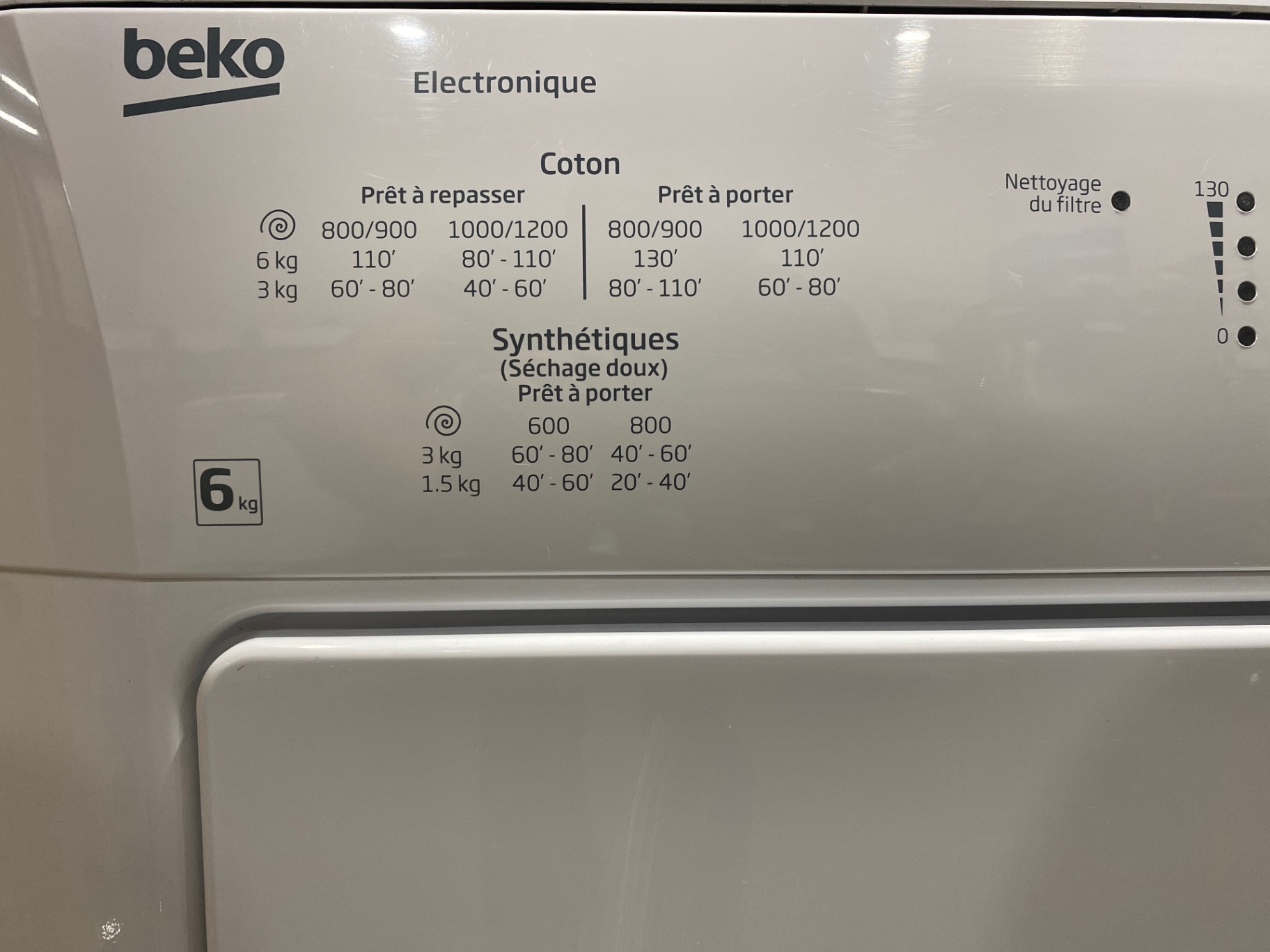 Seche-Linge Evacuation 6 kg Reconditionné BEKO DV6110