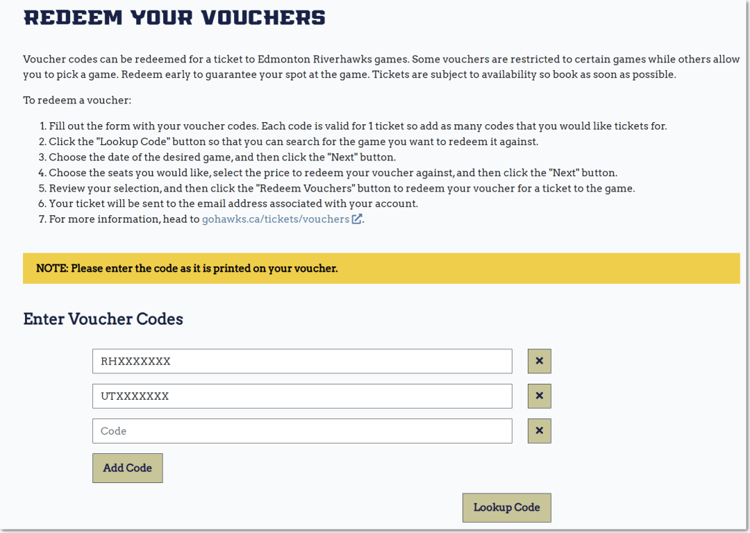 web instructions for redeeming ticket voucher part 2