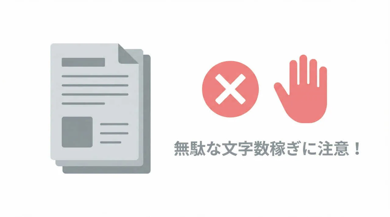 文字数を増やすときにやってはいけないこと