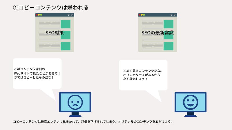 コピーコンテンツは嫌われる