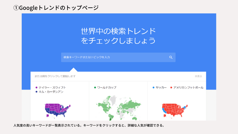 googleトレンドのトップ画像