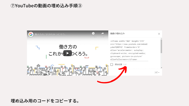 動画の埋め込み手順ー3