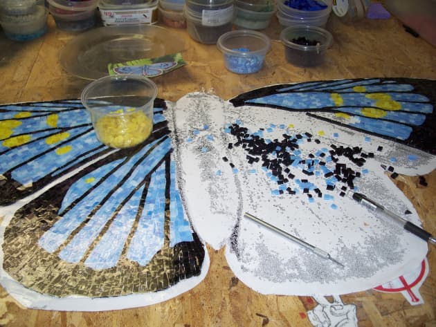 "Nature’s Berth" Large scale mosaic sculpture