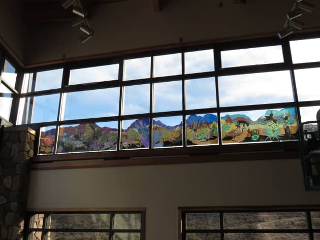 Spring Mountains Visitor Gateway Interactive Polarized Light Window Installation