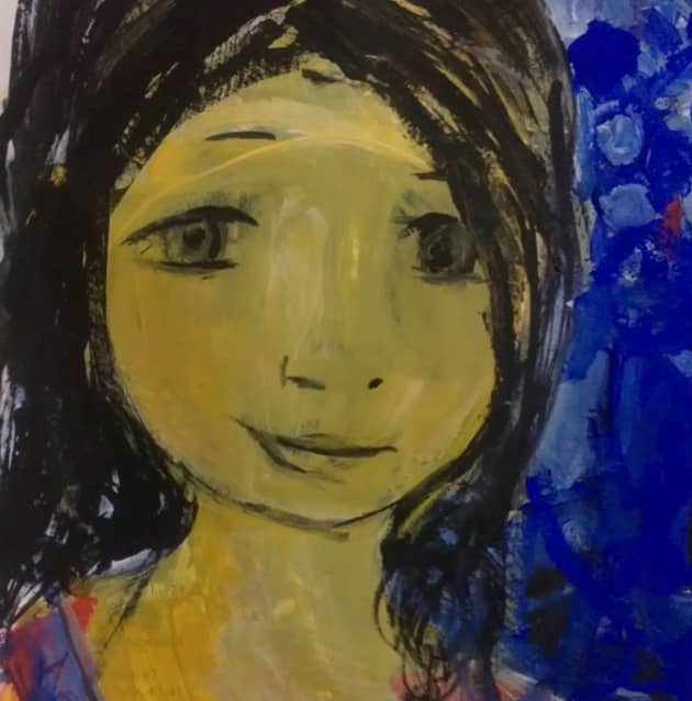 portraits in blue
