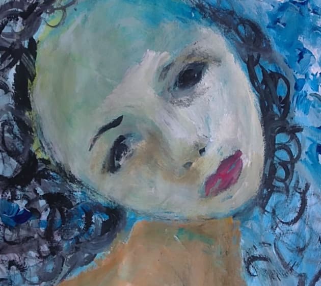 portraits in blue