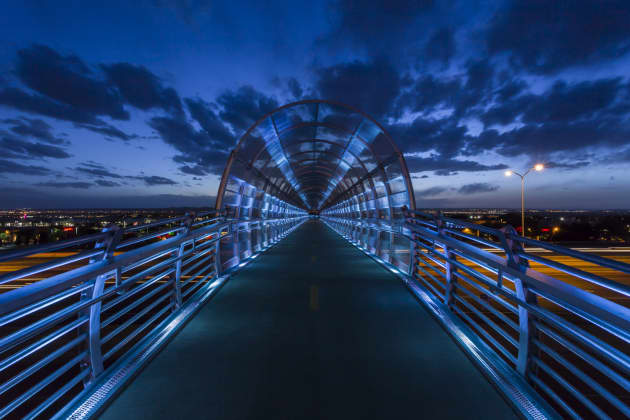 Any-Angled Light, Bear Canyon Arroyo Bicycle/Pedestrian Bridge