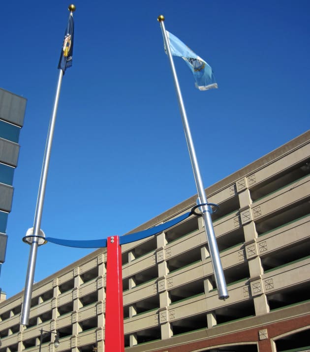 Dancing Flagpoles