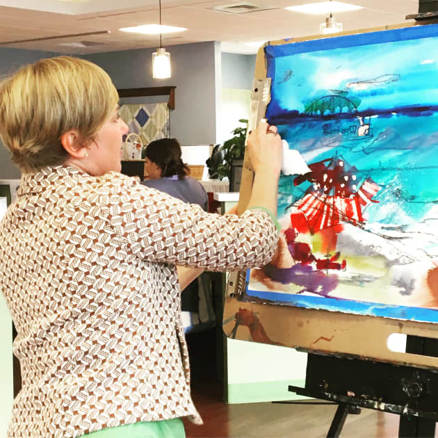 Artist in Chemotherapy Treatment Room