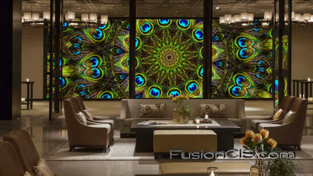Digital Stained Glass, Programmed to Ebb & Flow with the Pace of the Space